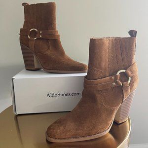 New in Box ALDO Brends Boots Cognac, Size 7.5